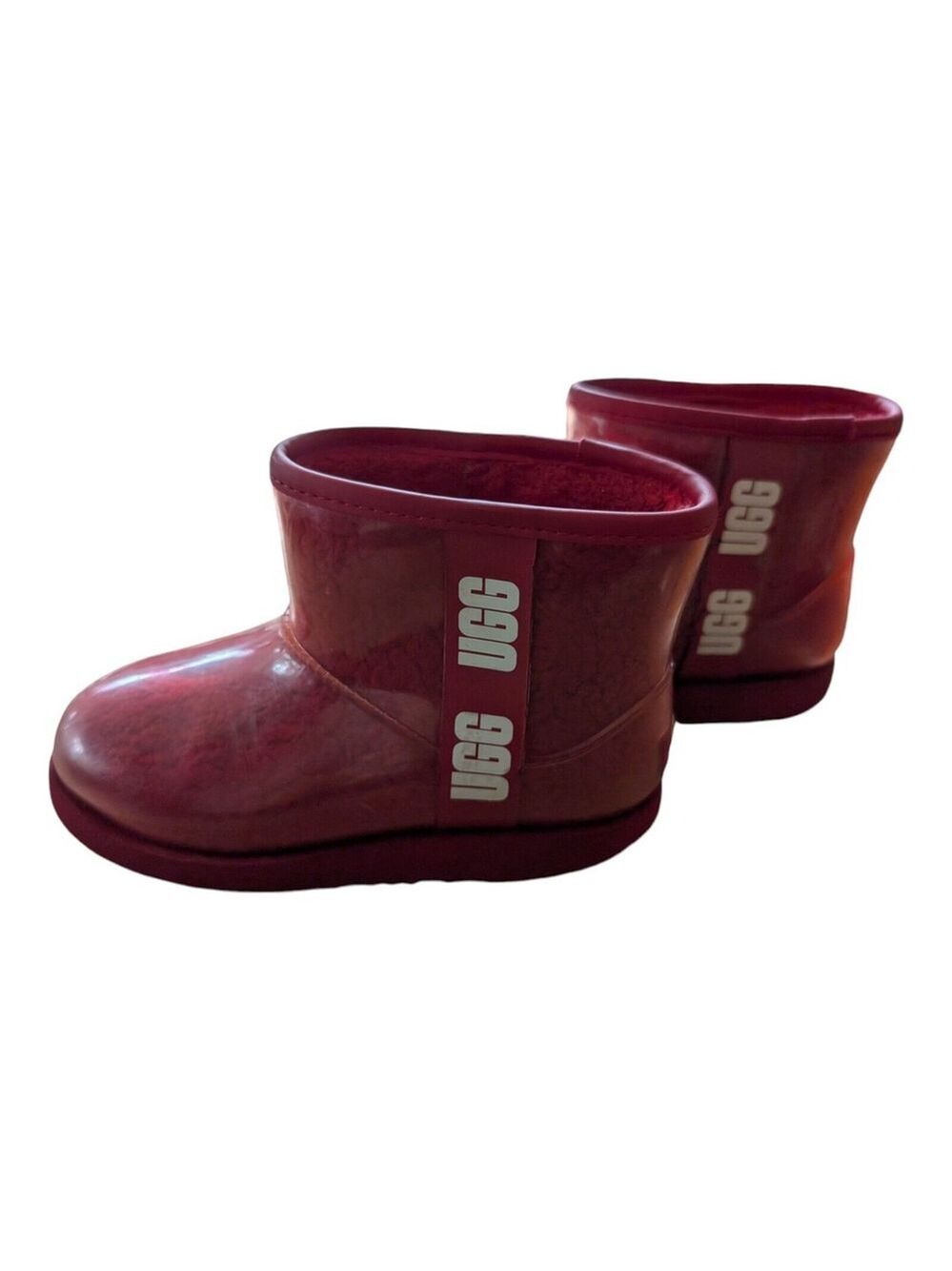 UGG Big Kids Classic Clear Mini Boot, Red Size 6